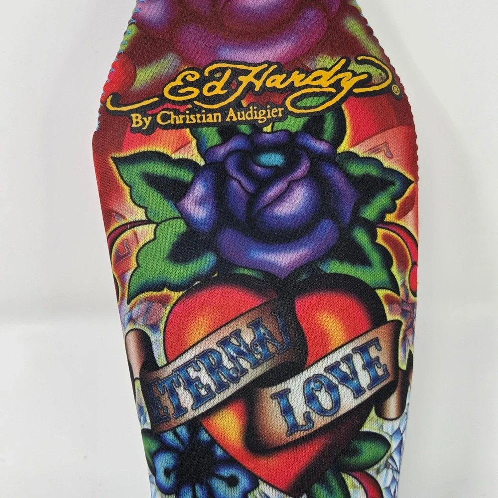 Ed Hardy Christian Audigier Eternal Love Neoprene Bottle Cooler Zipper EH-BO-142